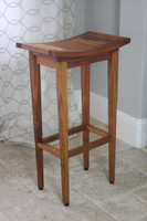 AquaTeak The Original 30" Tall Maluku Teak Bar Stool
