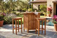 The Original 30" Tall Maluku Teak Bar Stool