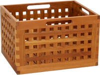 Grate Large Teak Storage Bin