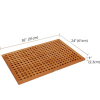Grate Kitchen Anti-Fatigue Teak Floor Mat