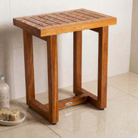 18" Spa Teak Shower Bench with Elevated Height