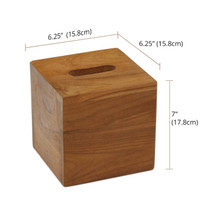 Manada Square Teak Tissue Box