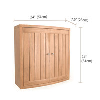 Manada Wall-Mounted Teak Storage Cabinet with Doors