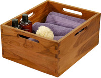 10" Spa Large Teak Storage Bin