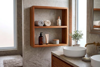 Manada Backless Teak Storage Cabinet