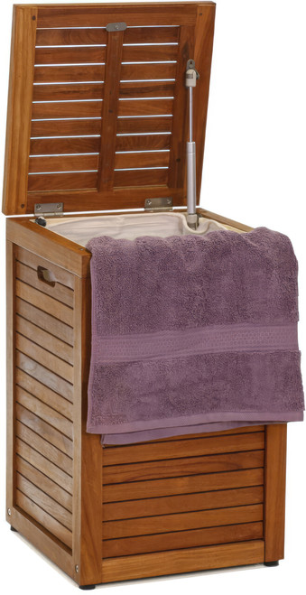 The Original Spa Medium Size Teak Laundry or Storage Hamper