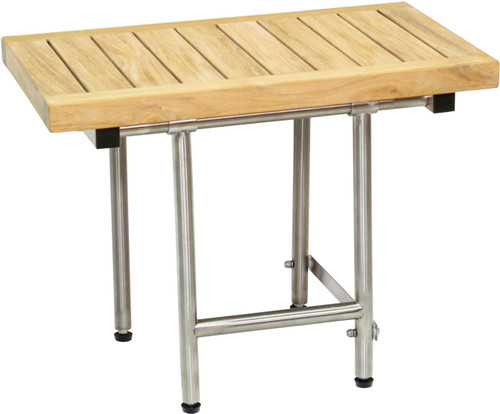 24" Mounting Teak Shower Bench