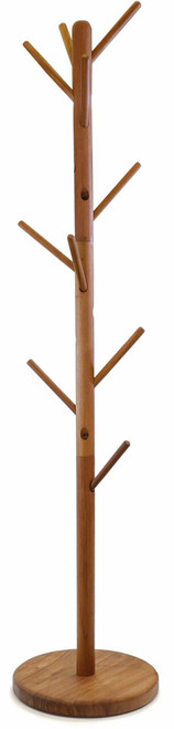 Manada Teak Coat Stand with Round Base