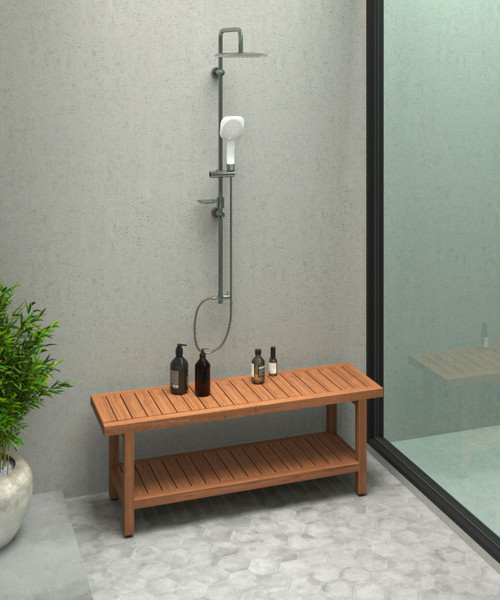 Teak Shower Bench Teak Bath Stools Teak Furniture AquaTeak