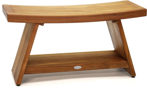 Patented 36" Asia® Teak Shower Bench with Shelf