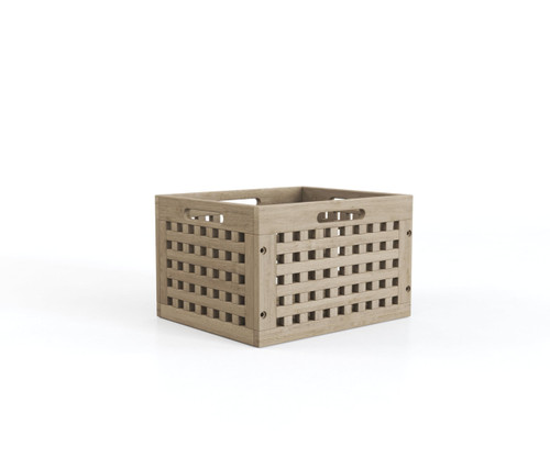 10" Grate-Mist Large Size Teak Storage Bin