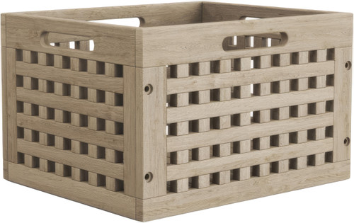 10" Grate Mist-Shield Large Size Teak Storage Bin