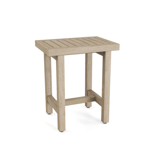 Patented 18" Spa-Mist Lotus Teak Shower Bench with Elevated Height