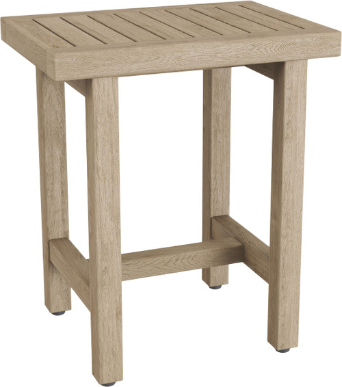 Patented 18" Spa Lotus Mist-Shield Teak Shower Bench with Elevated Height