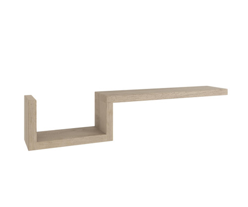 Manada-Mist Contemporary Teak Wall Shelf