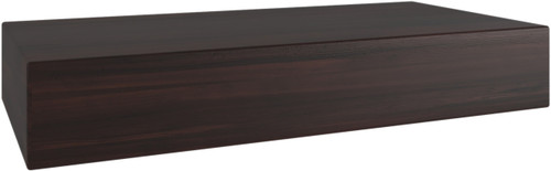 18" Sermata™ Mocha-Shield Floating Teak Wall Shelf