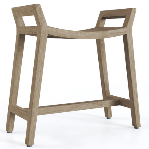 Patented Asia Ascend-Mist Teak Shower Bench with Elevated Height