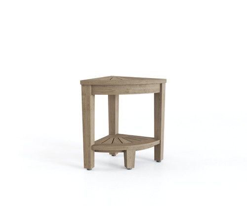 Patented Kai-Mist™ Petite OptiAREA Teak Corner Stoo