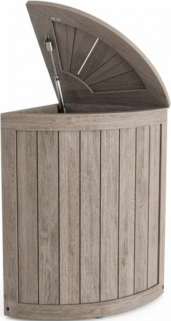 Kai Mist-Shield Corner Teak Laundry & Storage Hamper