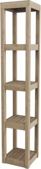 Sula-Mist Five-Tier Square Teak Bath Stand