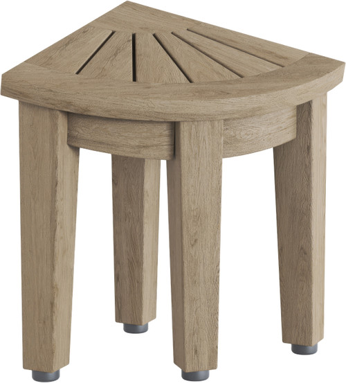 Patented Kai Mist-Shield Angled Corner Teak Shaving & Washing Foot Rest