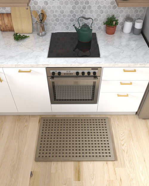 Grate-Mist™ Kitchen Anti-Fatigue Teak Floor Mat