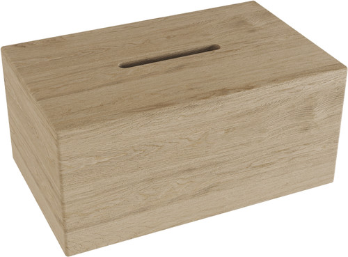 Manada Mist-Shield Rectangular Teak Tissue Box