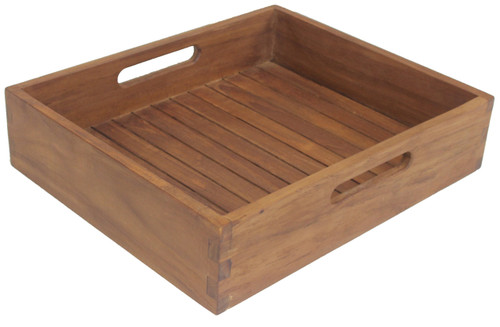 AquaTeak The Original Moa Teak Bench Large Storage Tray