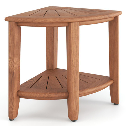 Kai™ Bjön Corner Teak Shower Bench with Shelf