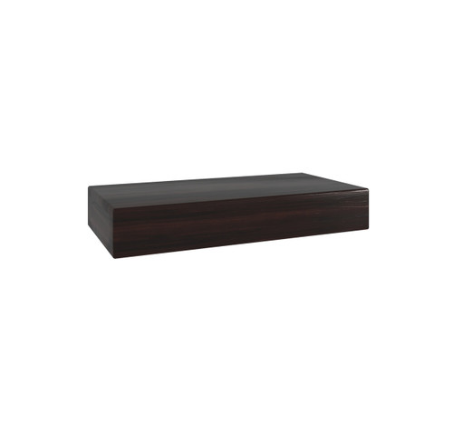 12" Aru™ Mocha-Shield OptiAREA Floating Teak Wall Shelf