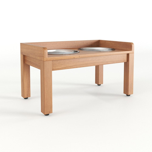 Manada Large Teak Pet Bowl Holder