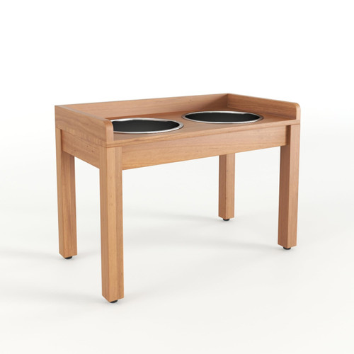 Manada Extra Large Teak Pet Bowl Holder