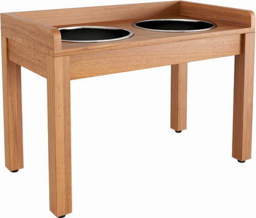 Manada Extra Large Teak Pet Bowl Holder