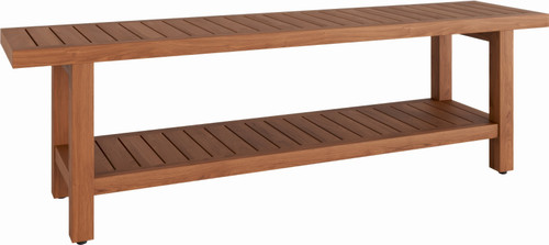 60" Spa Manor Teak Shower Bench with Shelf