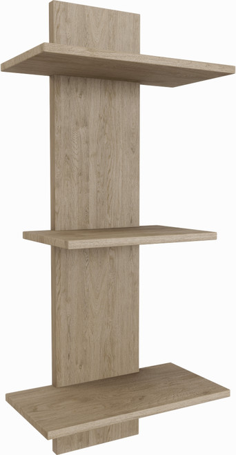 Manada Mist-Shield Three-Tier Teak Wall Shelf