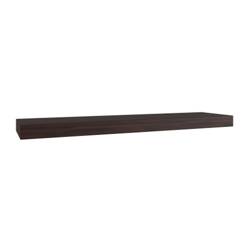 36" Manada™ Mocha-Shield Floating Hollow Teak Wall Shelf