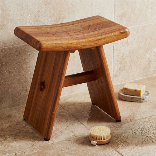 18" Asia-Bjön Torii Solid Top Teak Shower Bench