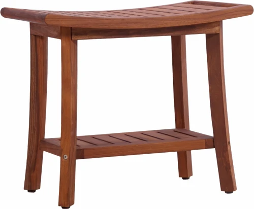 Spa Teak Shower Bench with Handles