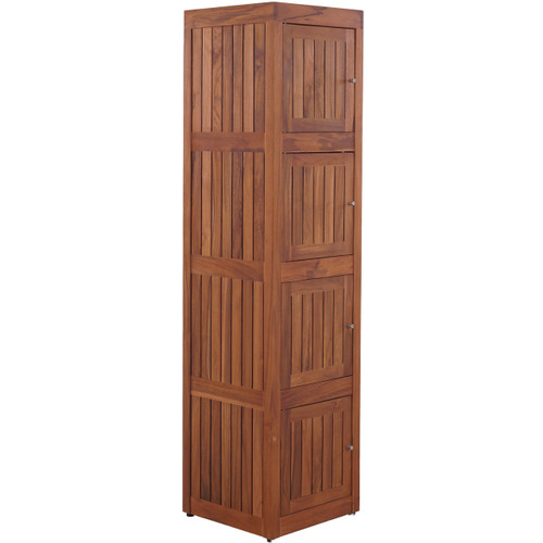 Sula OptiAREA Four-Level Teak Tower Floor Cabinet