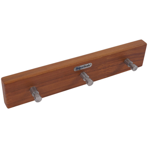 Moa Teak Three-Hook Key Holder Rail