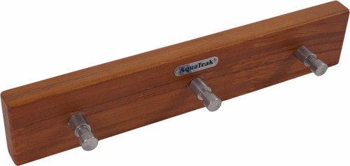 Moa Teak Three-Hook Key Holder Rail