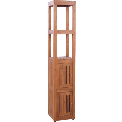 Sula Four-Tier Square Stand with Bottom Doors