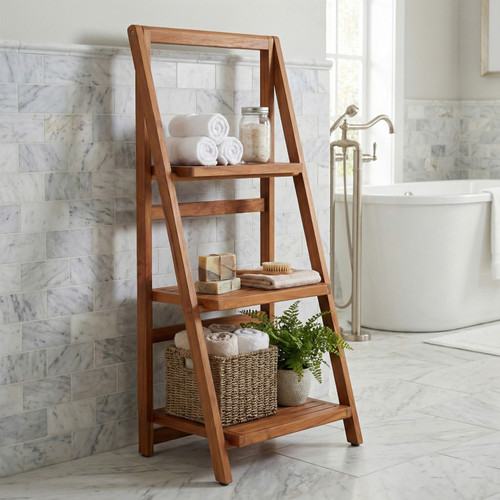Sula Teak Ladder Storage Stand