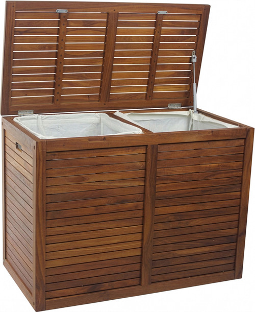 The Original Spa Double Teak Laundry or Storage Hamper
