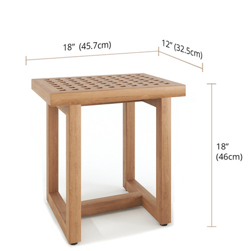 The Original 18" Grate™ Teak Shower Bench
