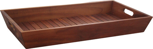 The Original Moa Large Teak Amenities Tray with Handles