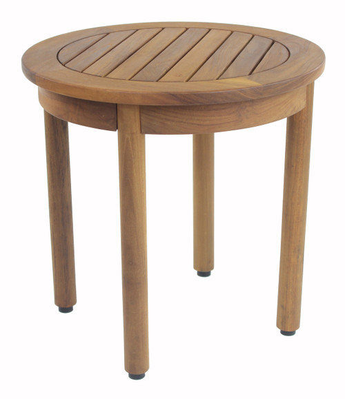 Patented 18" Omega™ Round Teak Shower Bench