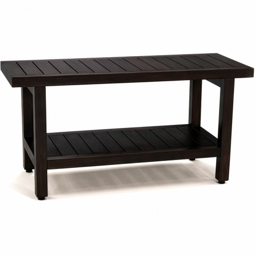 36" Spa Mocha-Shield Teak Shower Bench