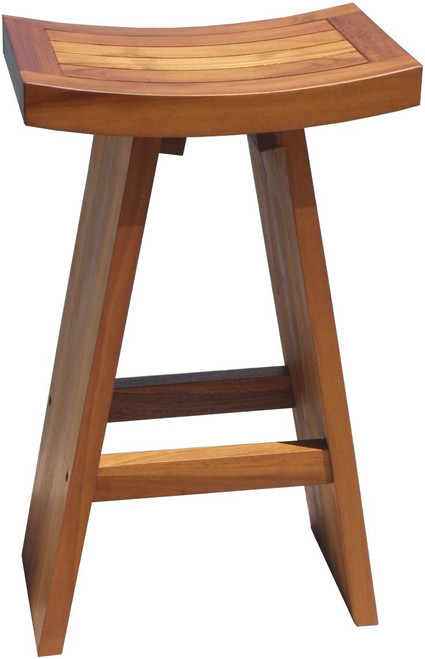 AquaTeak The Original 30" Tall Asia Teak Bar Stool