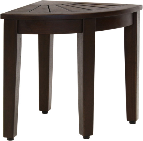 15.5" Kai Mocha-Shield Corner Teak Shower Bench